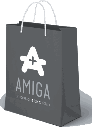 Bolsa de Farmacia Amiga con el lema «precios que te cuidan».